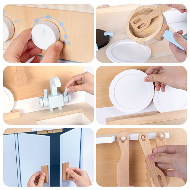 Starlink Happy Wooden Furniture Wooden Pretend Toy For Children Kitchen Role Play Toys