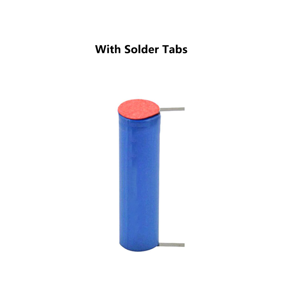 18650 battery with solder tabs