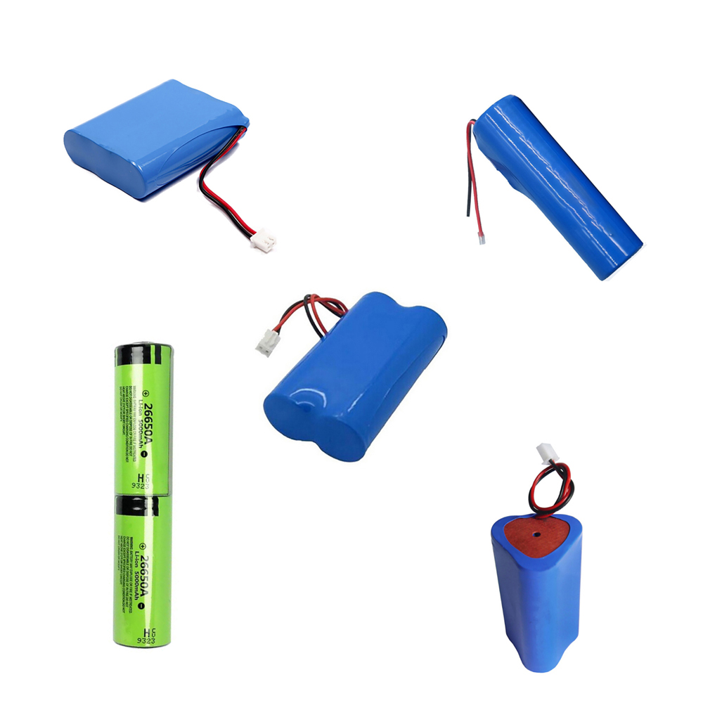 26650 battery pack with li-ion and lifepo4 type