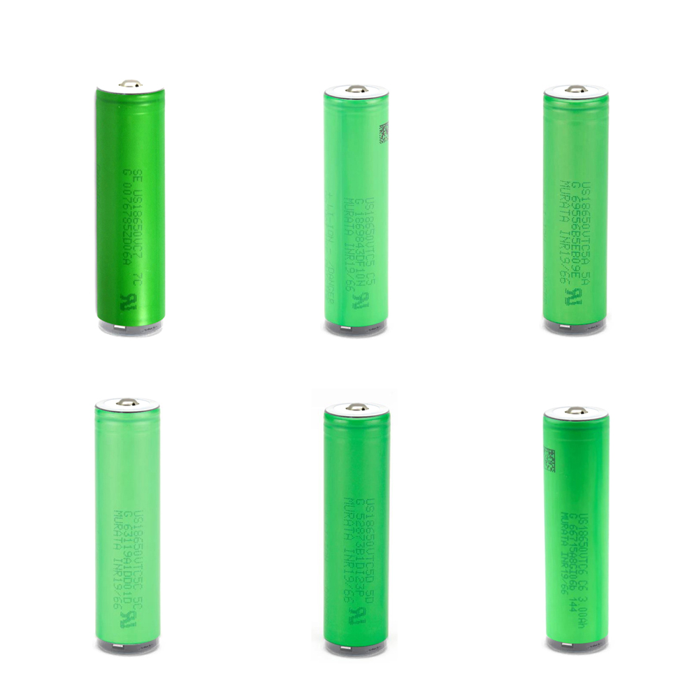 sony 18650 Button Top Protected Battery cells: vtc5a 20a and vtc5c 25a 2600mah, vtc5d 2800mah 25a, vtc6 3000mah 15a and vtc7 3500mah 8a 