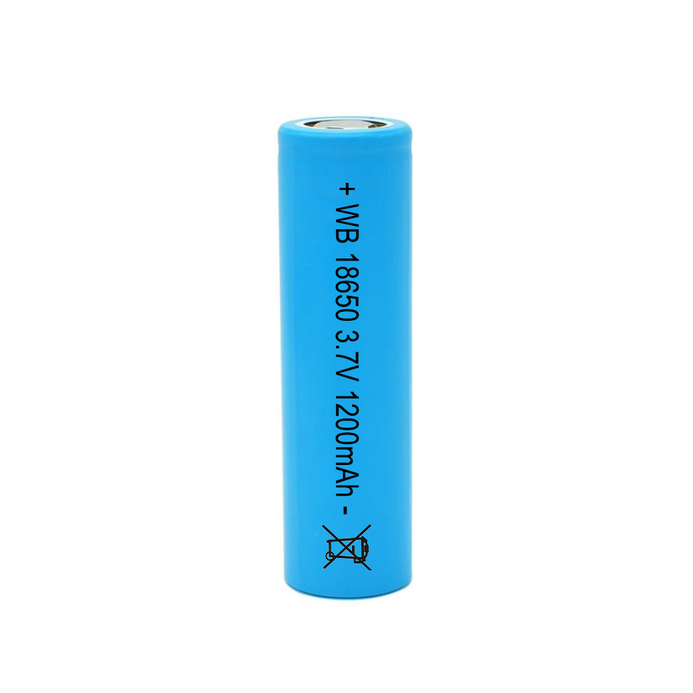 18650 1200mAh 3.7V lithium-ion rechargeable battery cell 4.44Wh