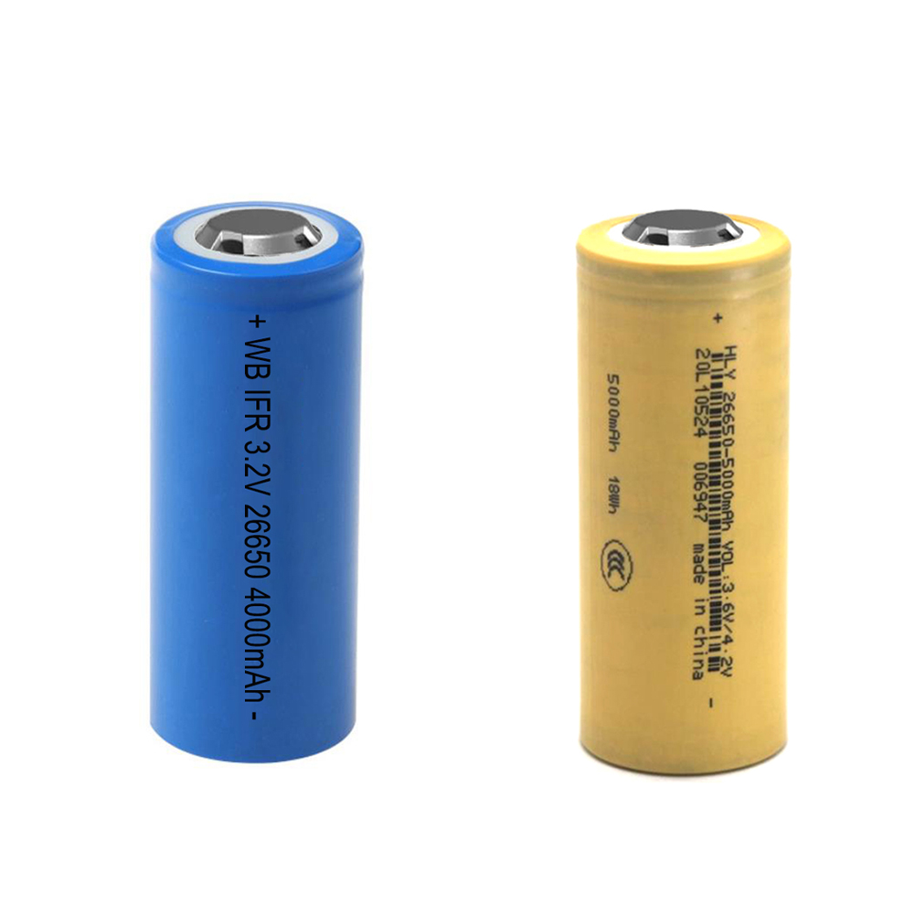 26650 battery button top lithium ion rechargeable cell