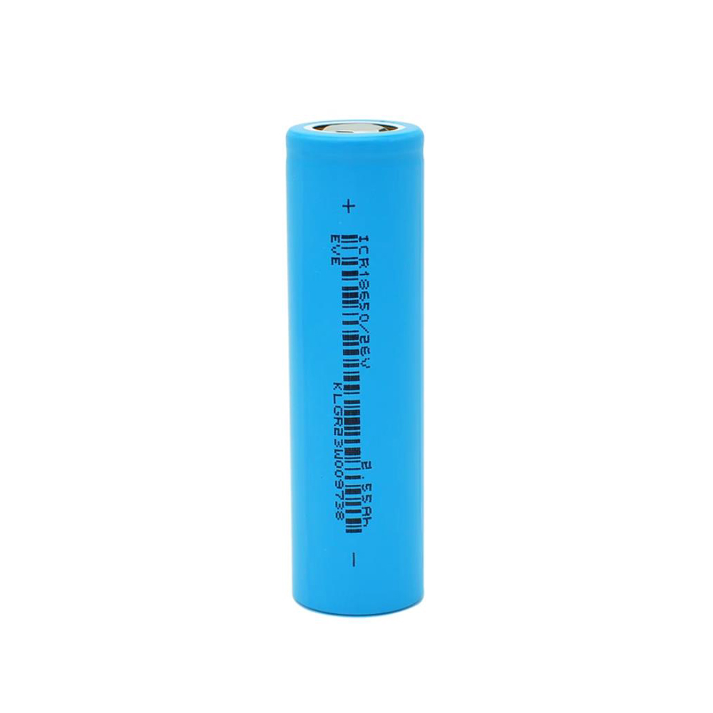 eve 26V 18650 2600mAh rechargeable flat top battery cell 3.7V 7.65a for vape