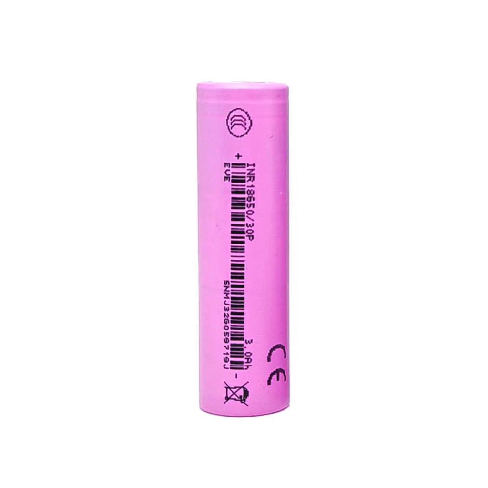 eve 30p 18650 3000mAh 30a rechargeable high drain flat top battery cell 3.7V for vape