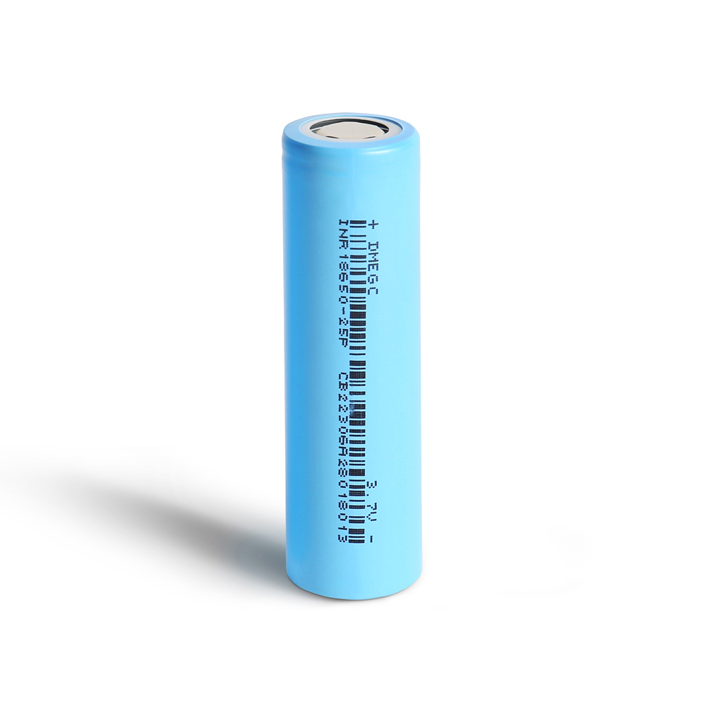 dmegc 25p 18650 2500mah battery cell 20a high drain flat top for vape