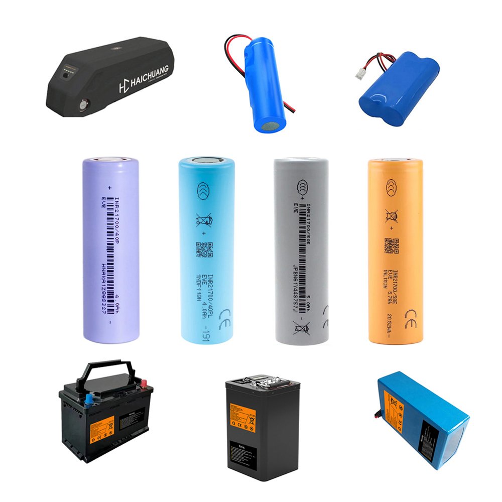 eve 21700 custom battery pack with 40p, 40pl, 50e, and 58e cells