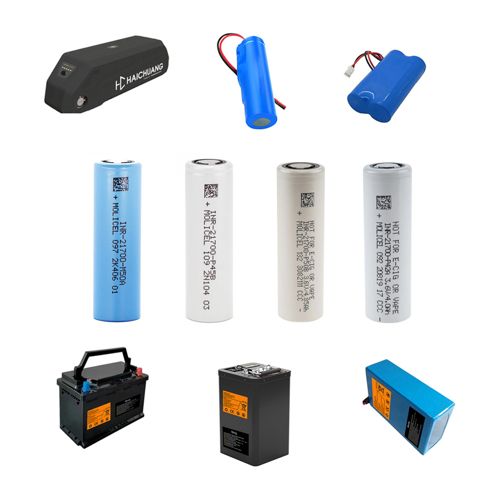 molicel 21700 battery pack custom with p42a, p45b, p50b, and m50a cells