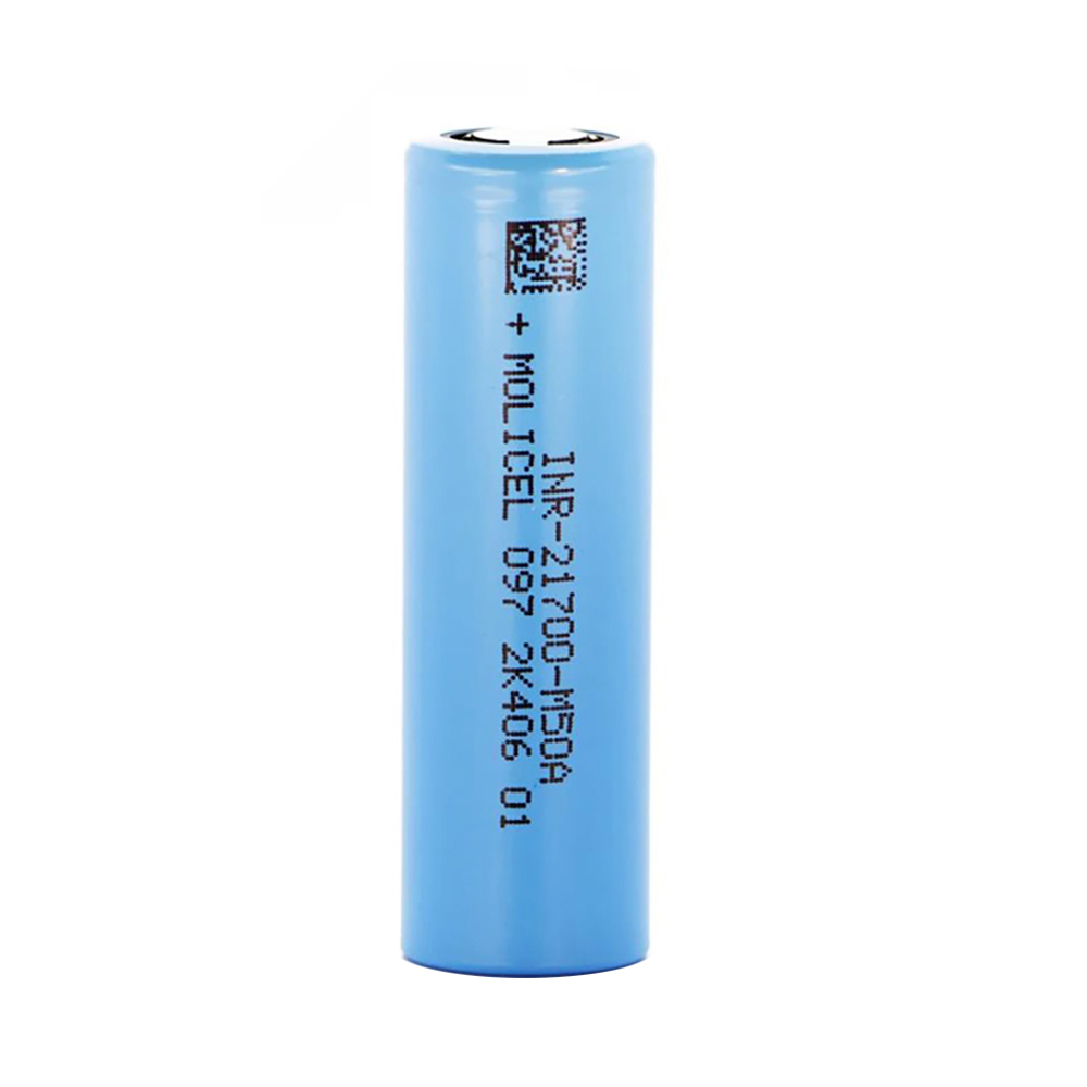 molicel m50a 21700 5000mah battery cell with high drain, high temperature and low temperature resistance