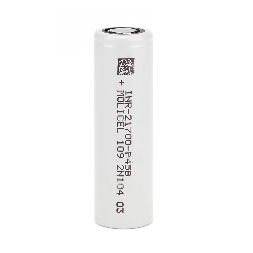 molicel p45b 21700 4500mah battery cell with high drain, high temperature and low temperature resistance