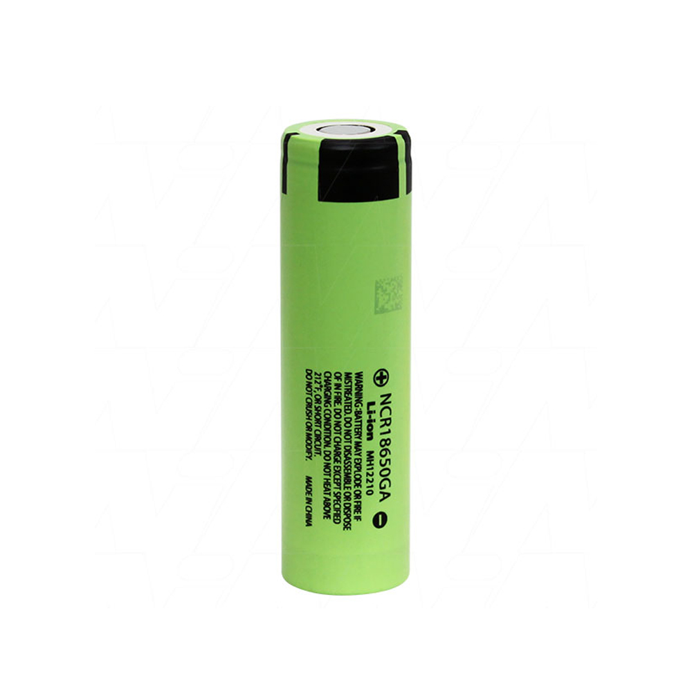 panasonic ncr18650ga 18650 3500mah battery cell 10a flat top for vape