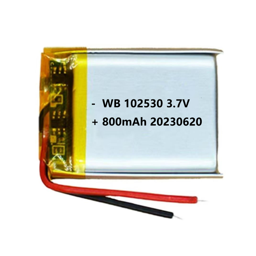 102530 battery lipo 800mAh 3.7v lithium polymer rechargeable cell