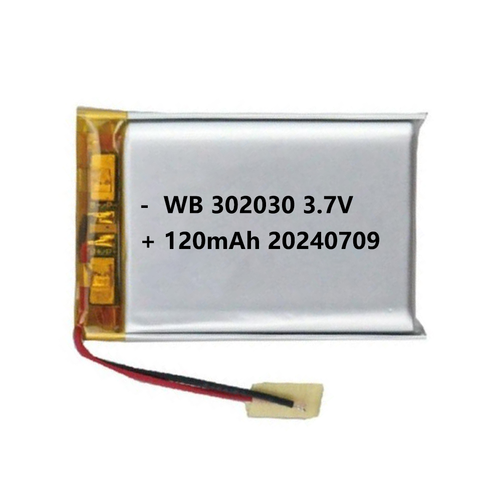 302030 battery lipo 120mAh 3.7v lithium polymer rechargeable cell