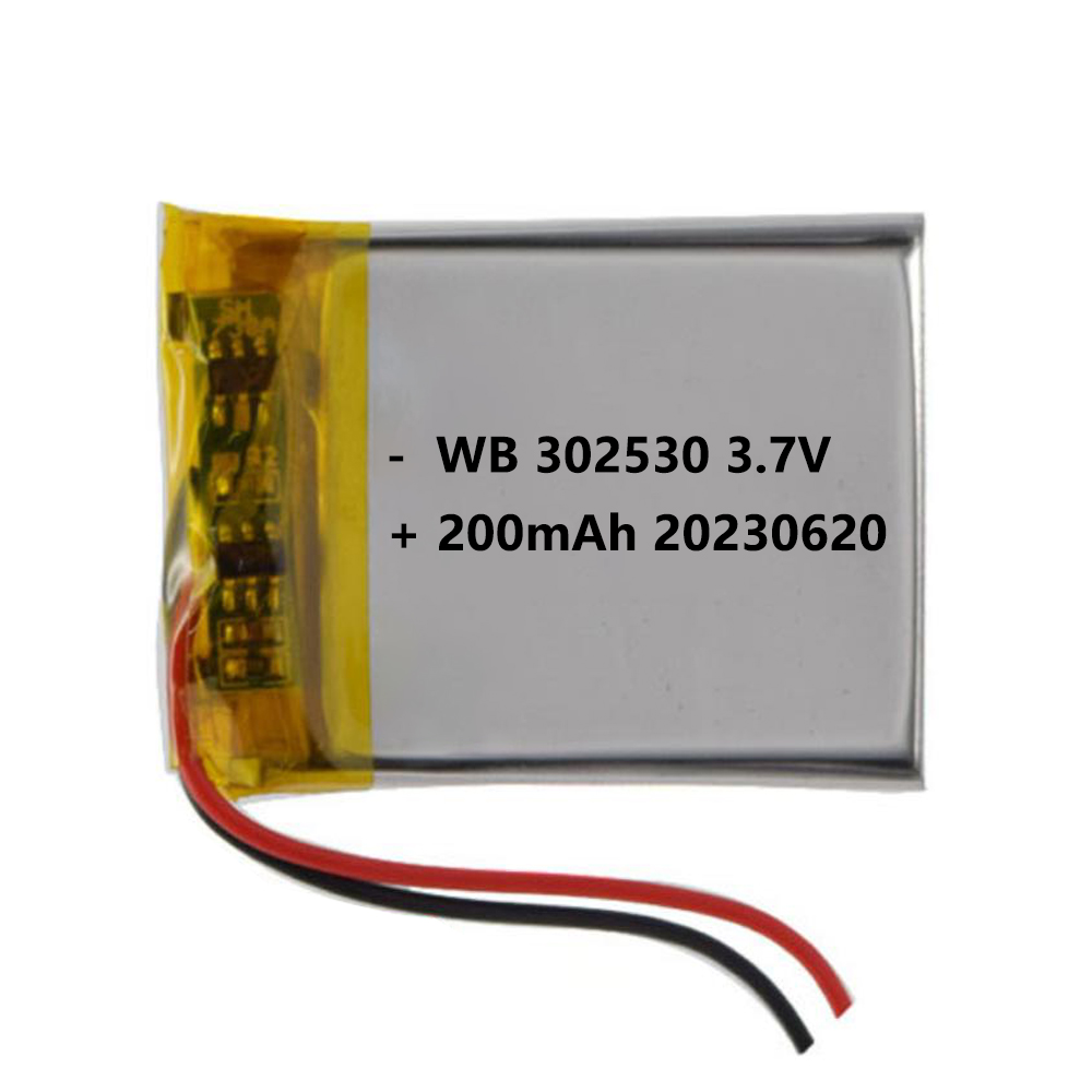 302530 battery lipo 200mAh 3.7v lithium polymer rechargeable cell