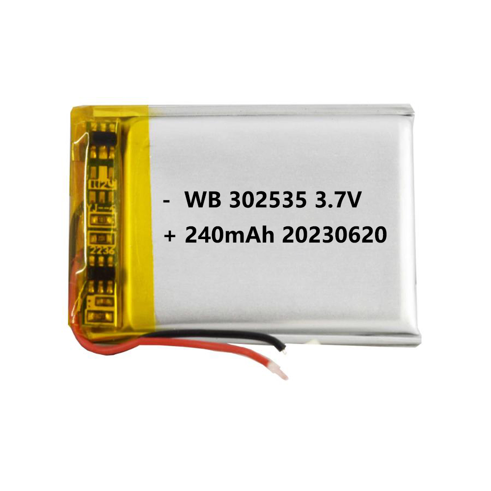 302535 battery lipo 240mAh 3.7v lithium polymer rechargeable cell