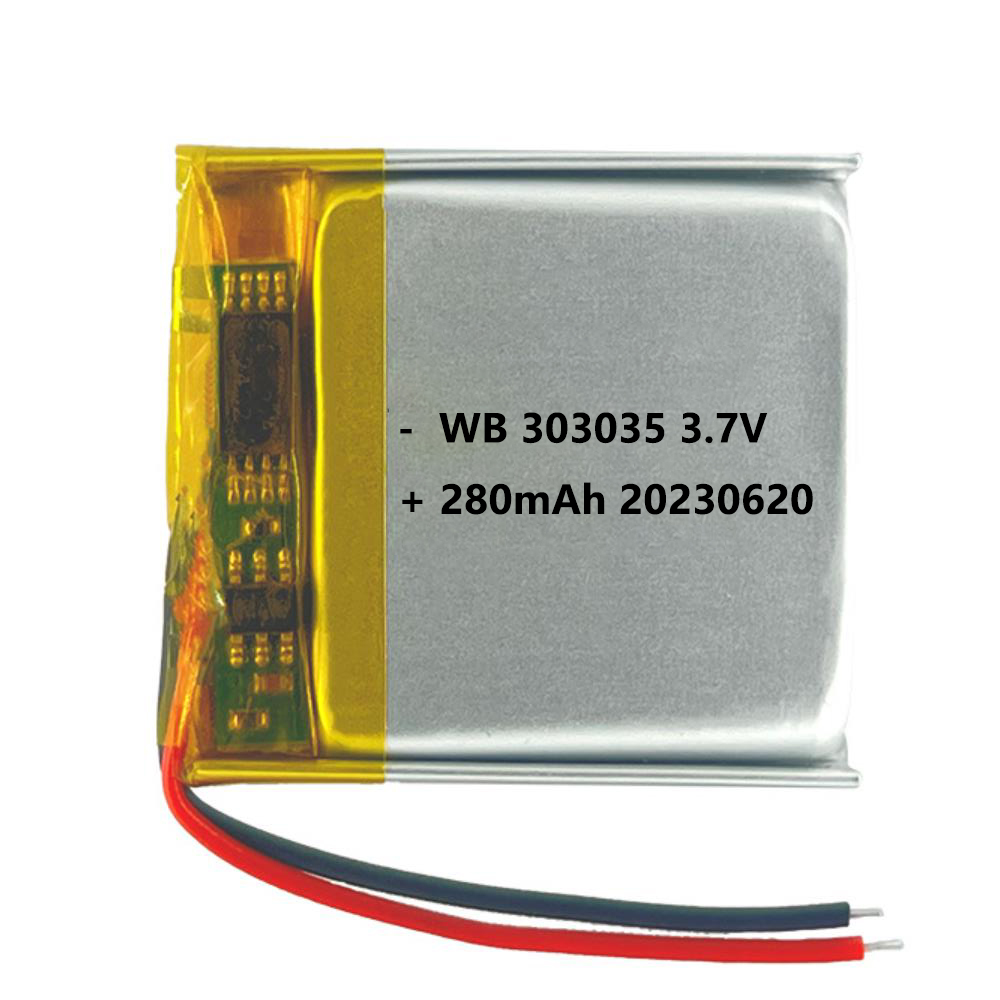303035 battery lipo 280mAh 3.7v lithium polymer rechargeable cell