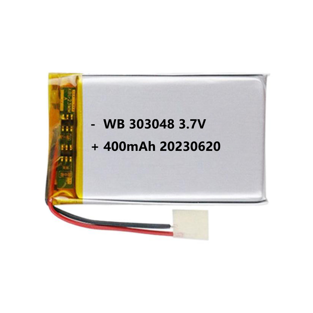 303048 battery lipo 400mAh 3.7v lithium polymer rechargeable cell