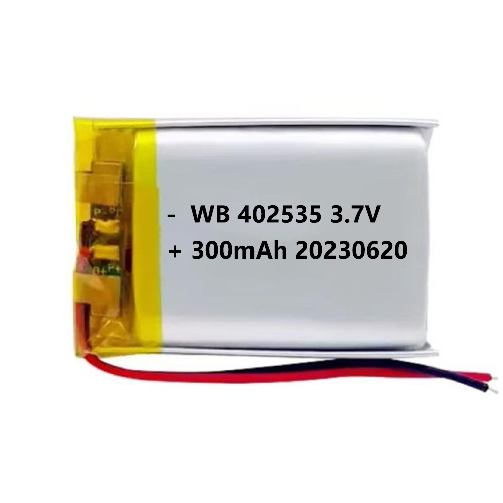 402535 battery lipo 300mAh 3.7v lithium polymer rechargeable cell