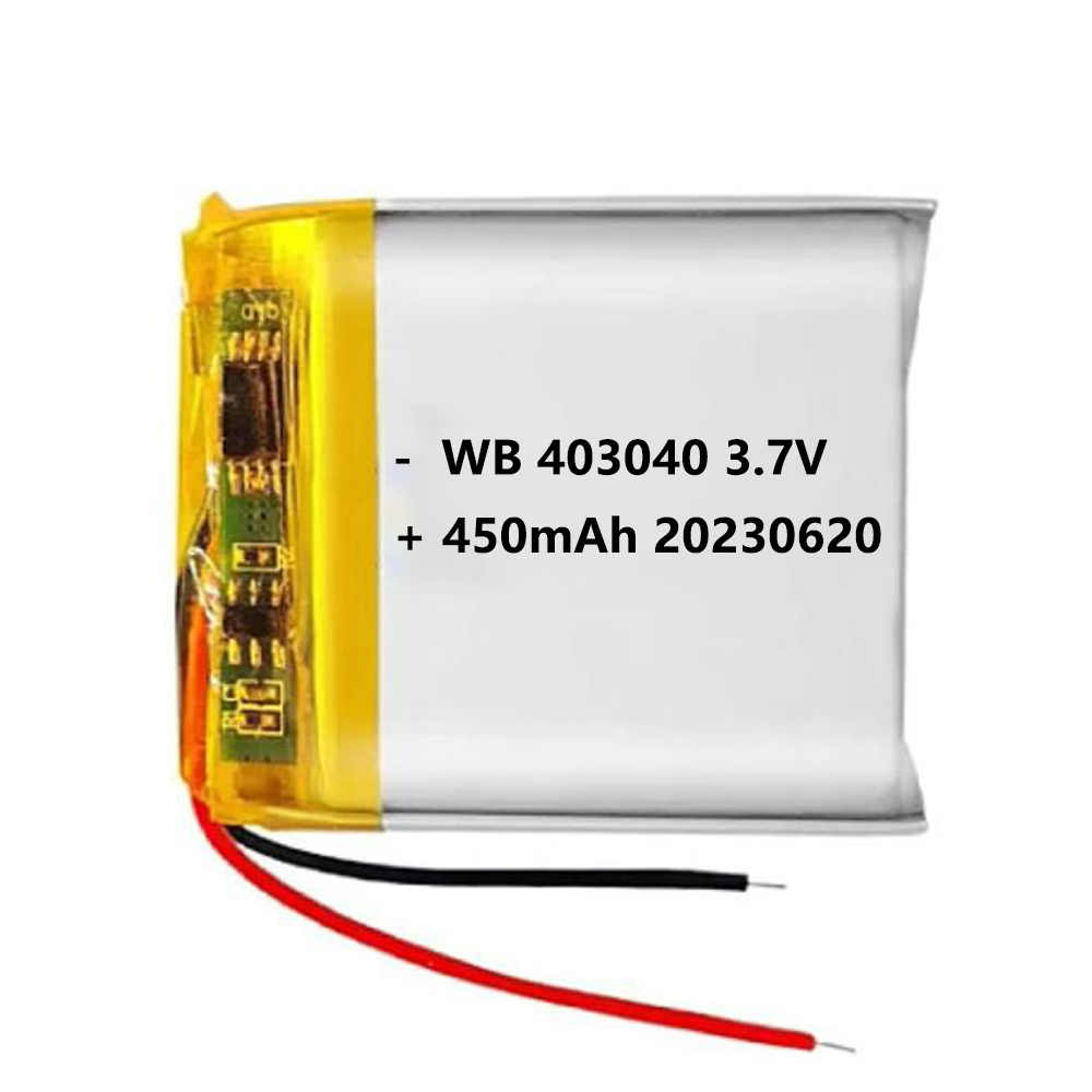 403040 battery lipo 450mAh 3.7v lithium polymer rechargeable cell