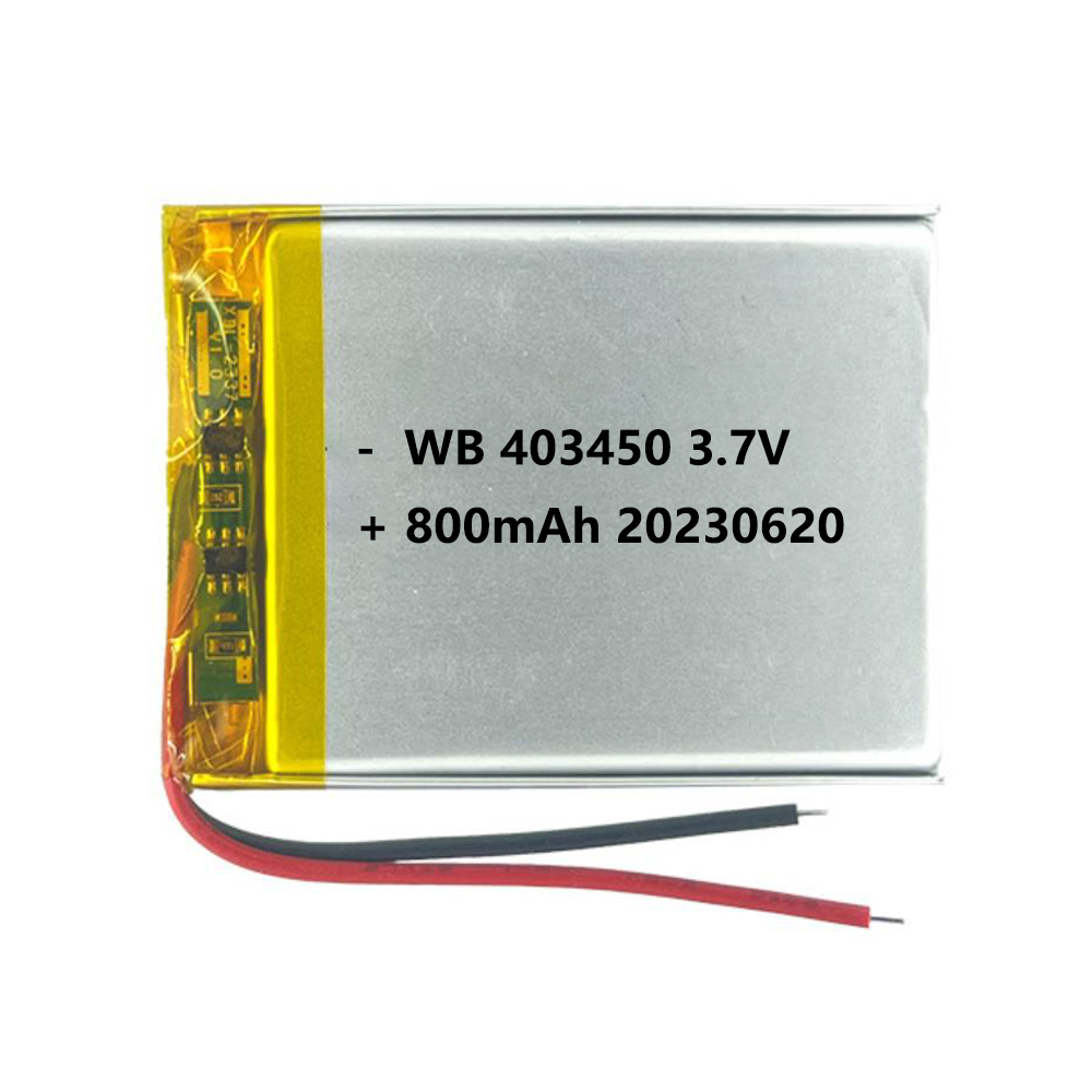 403450 battery lipo 800mAh 3.7v lithium polymer rechargeable cell