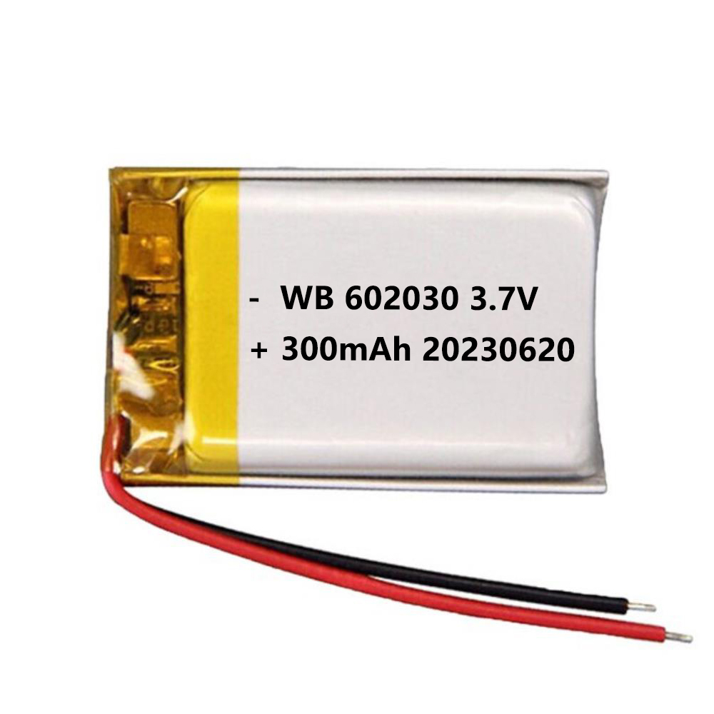 602030 battery lipo 300mah 3.7V lithium polymer rechargeable cell