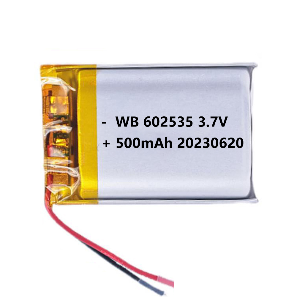602535 battery lipo 500mah 3.7V lithium polymer rechargeable cell