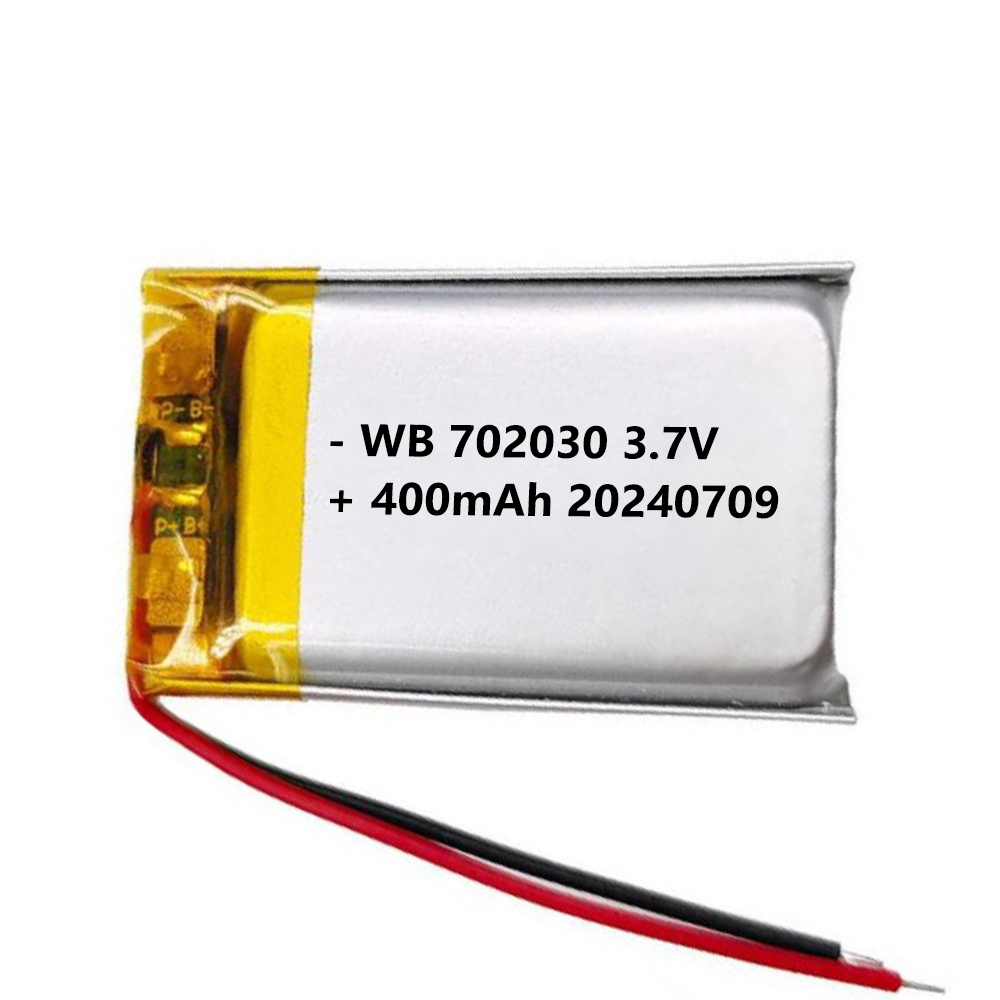 702030 battery lipo 400mAh 3.7V lithium polymer rechargeable cell