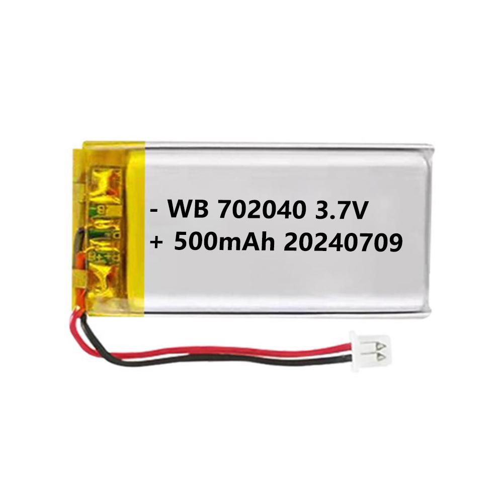 702040 battery lipo 500mAh 3.7V lithium polymer rechargeable cell