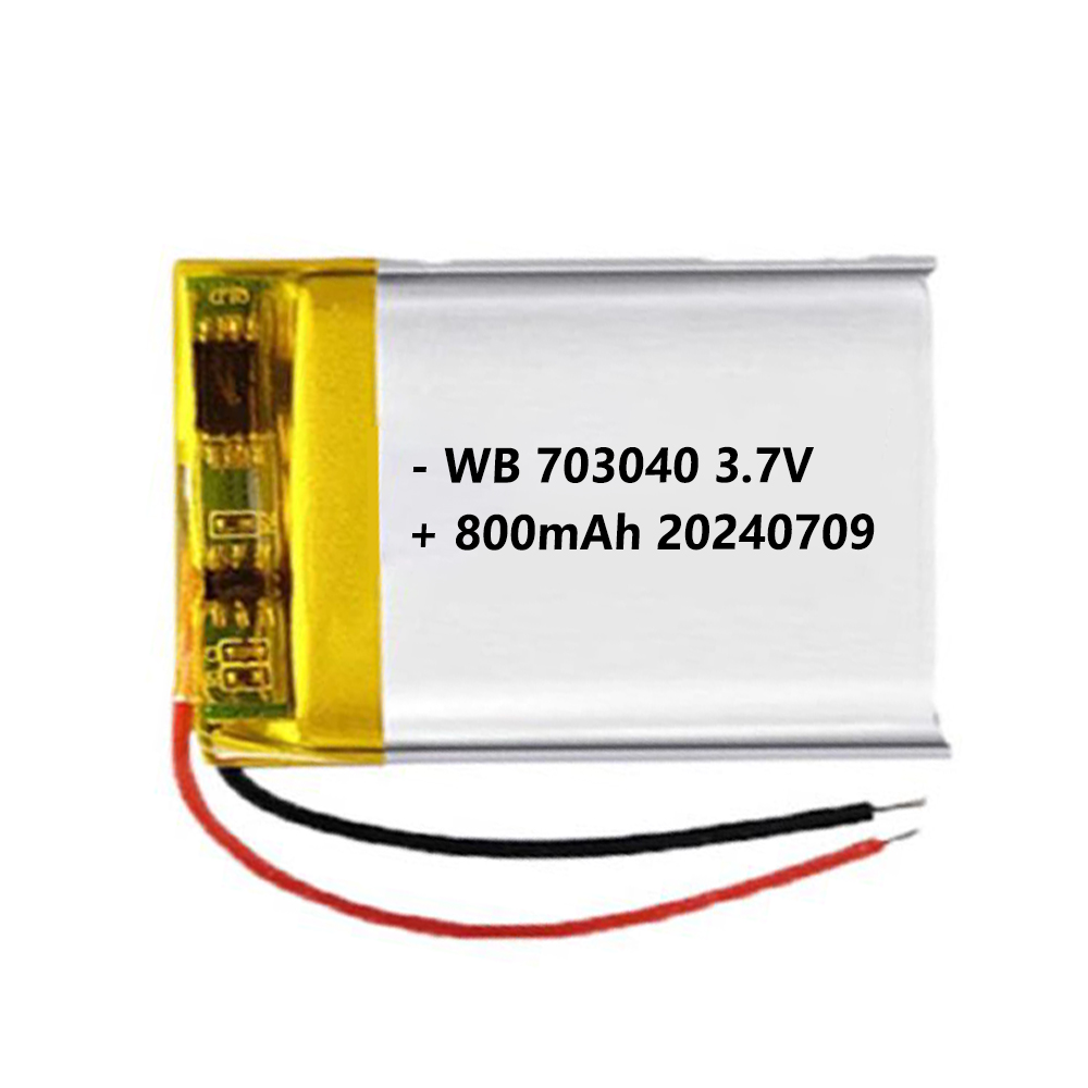 703040 battery lipo 800mAh 3.7V lithium polymer rechargeable cell