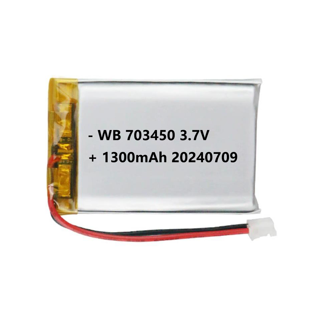 703450 battery lipo 1300mAh 3.7V lithium polymer rechargeable cell