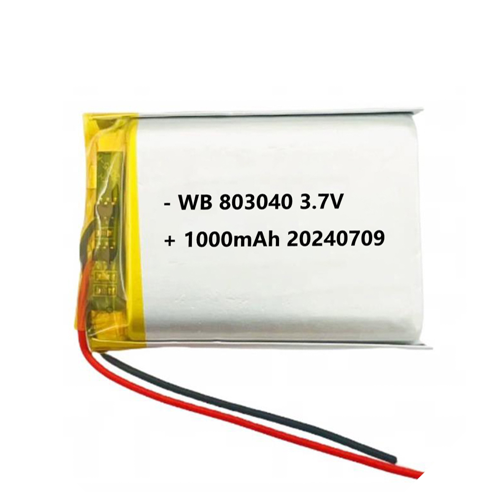 803040 battery lipo 1000mAh 3.7v lithium polymer rechargeable cell