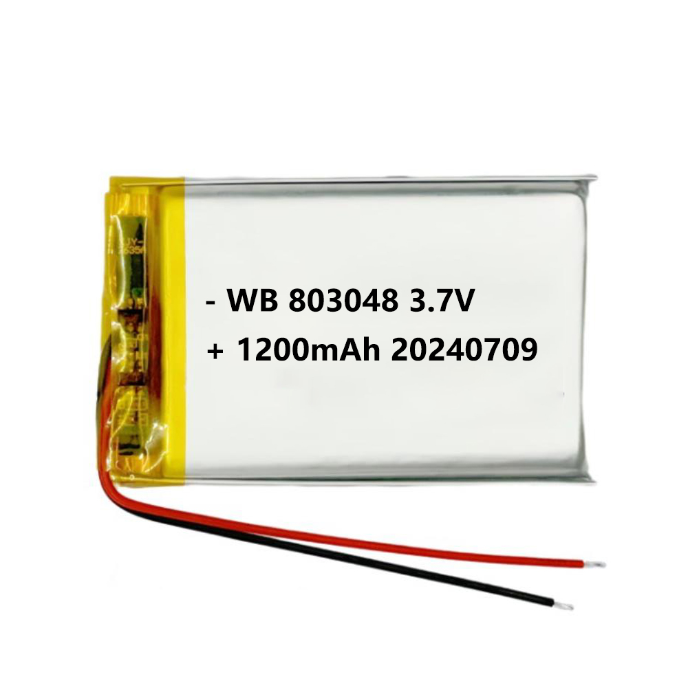 803048 battery lipo 1200mAh 3.7v lithium polymer rechargeable cell