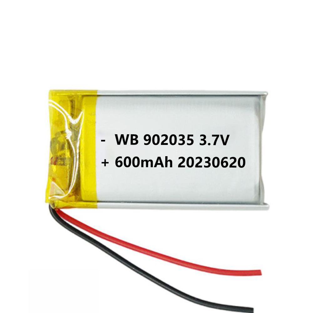 902035 battery lipo 600mah 3.7V lithium polymer rechargeable cell