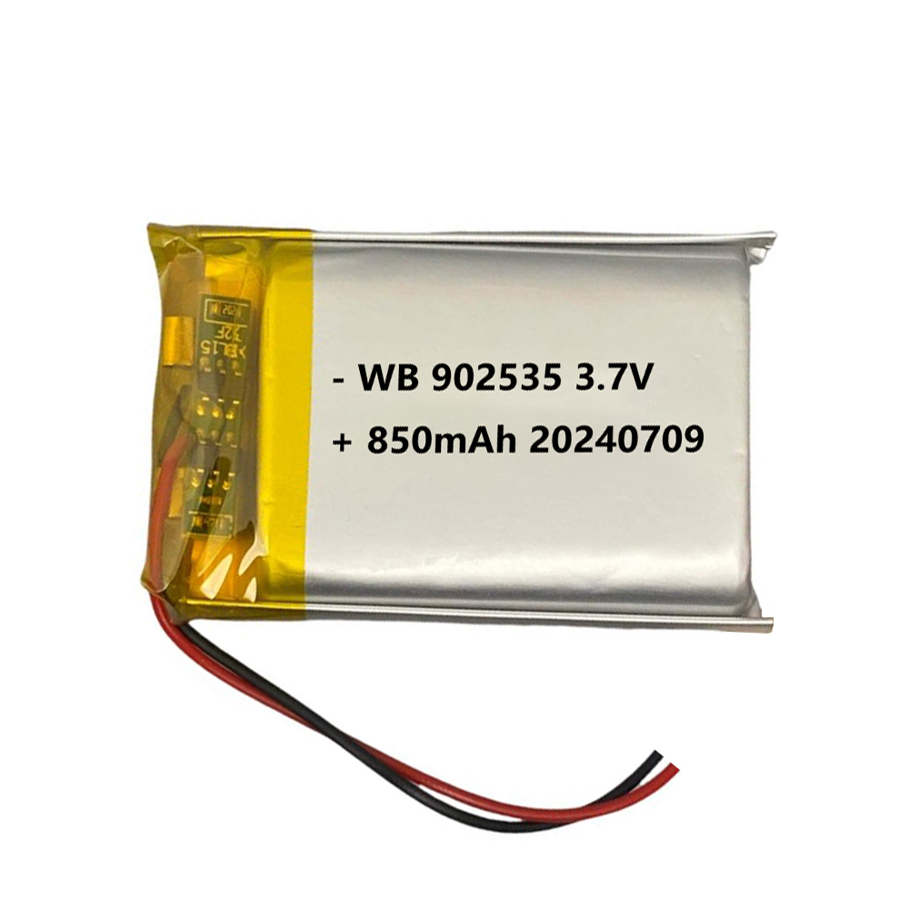 902535 battery lipo 850mah 3.7V lithium polymer rechargeable cell
