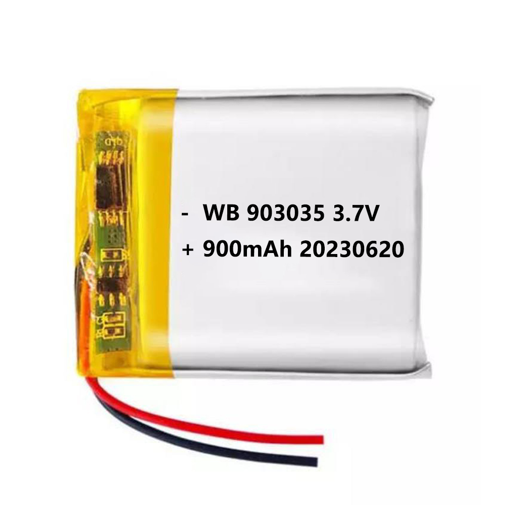 903035 battery lipo 900mah 3.7V lithium polymer rechargeable cell