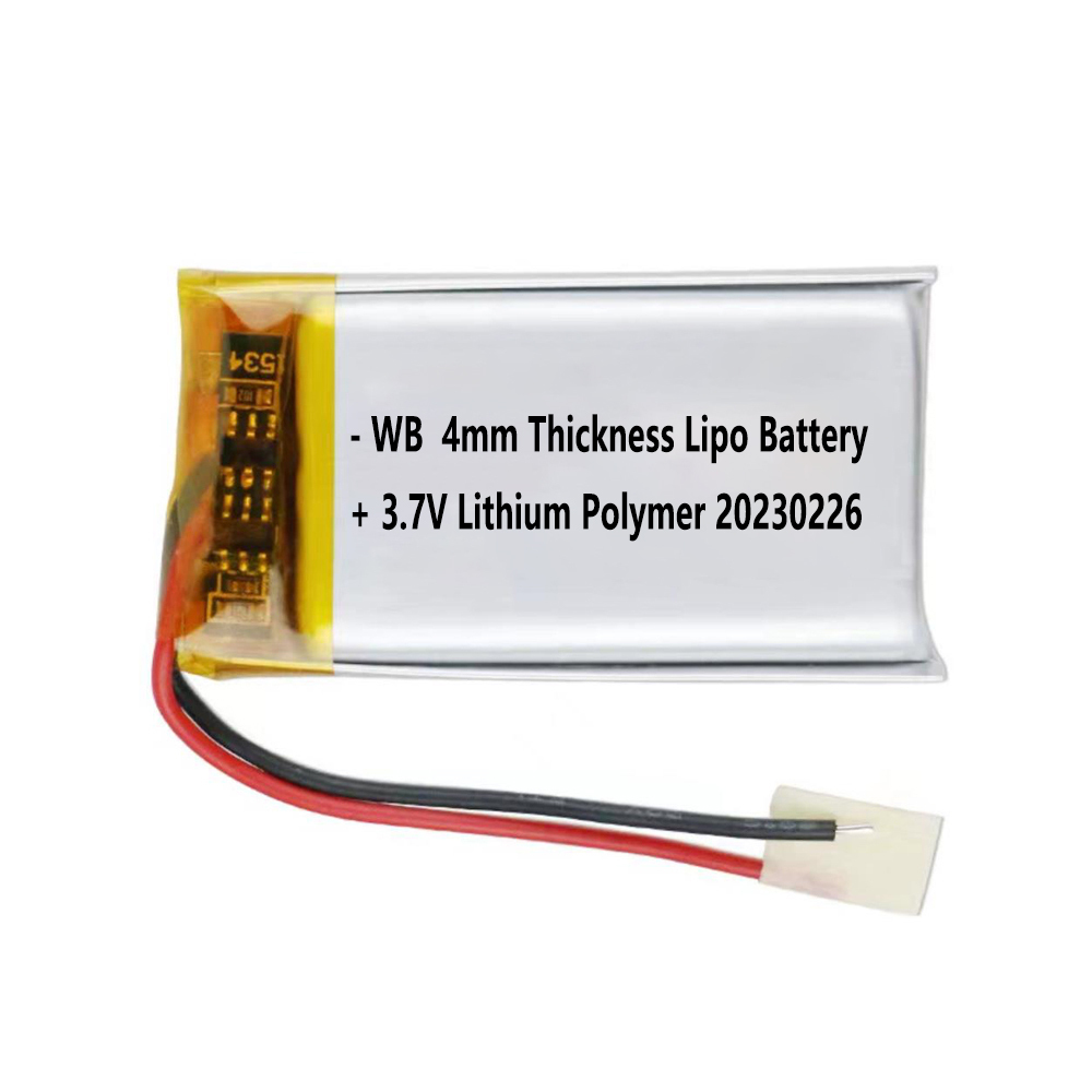 4mm thick 3.7v lipo battery models 401317 48mah, 486391 4700mah, 4964107 4500mah and more lithium polymer cell 