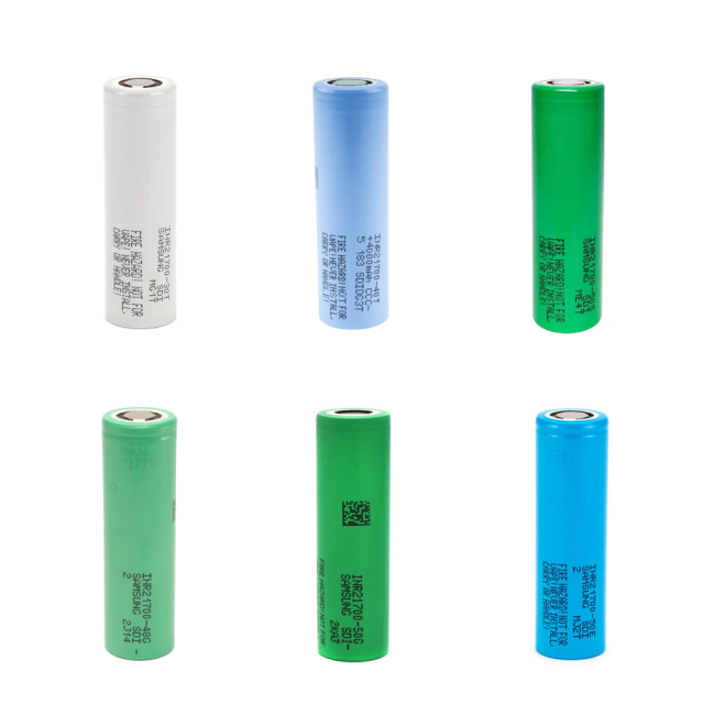 Samsung 21700 lithium-ion battery cell for vape devices, authentic INR ICR Li-ion