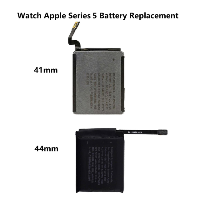 Apple Watch Series 5 (S5, Gen 5th) replacement battery, new lithium backup, best iPhone watch option
