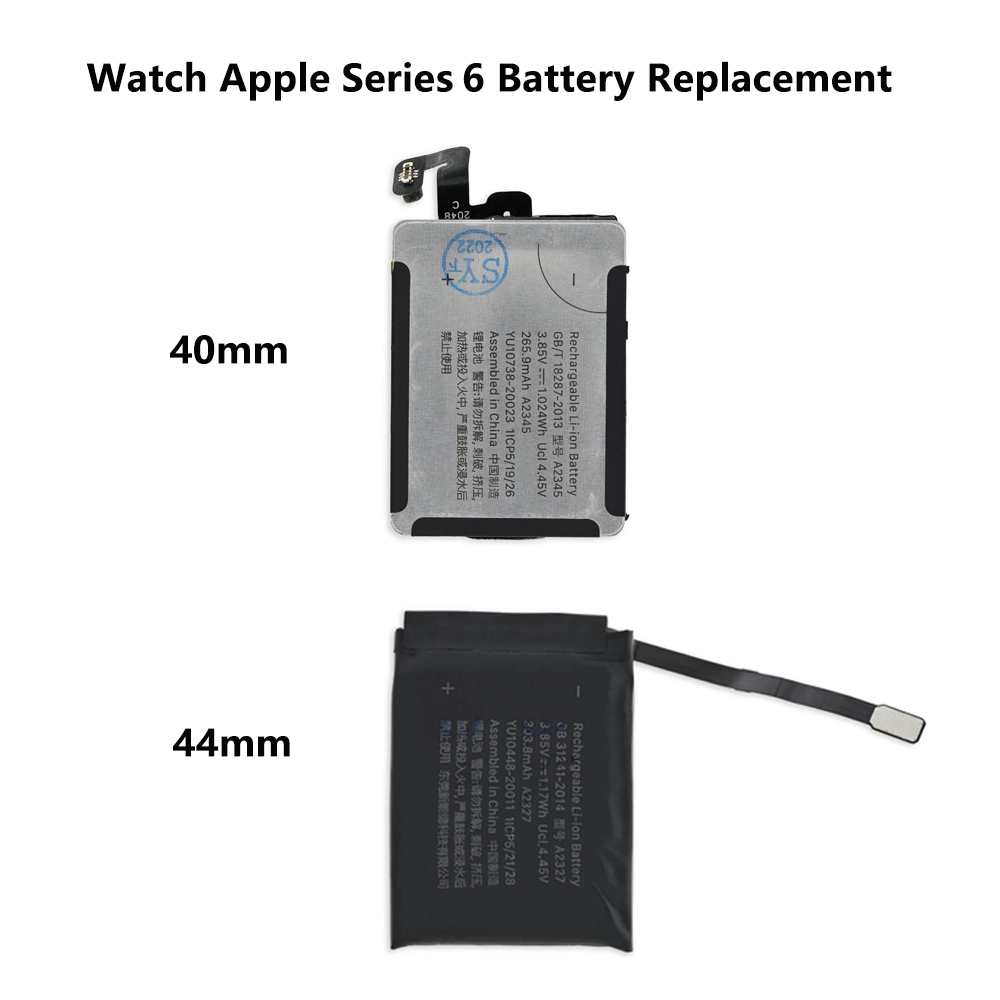 Apple Watch Series 6 (S6, Gen 6th) replacement battery, new lithium backup, best iPhone watch option