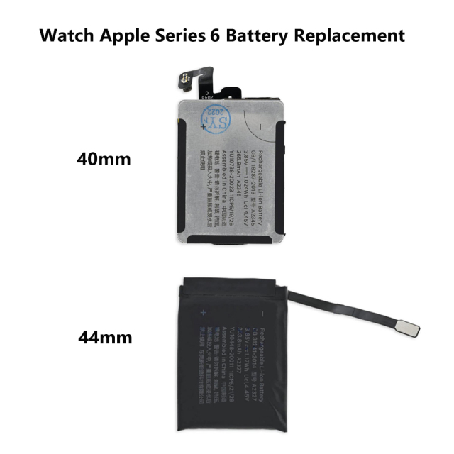 Apple Watch Series 6 (S6, Gen 6th) replacement battery, new lithium backup, best iPhone watch option