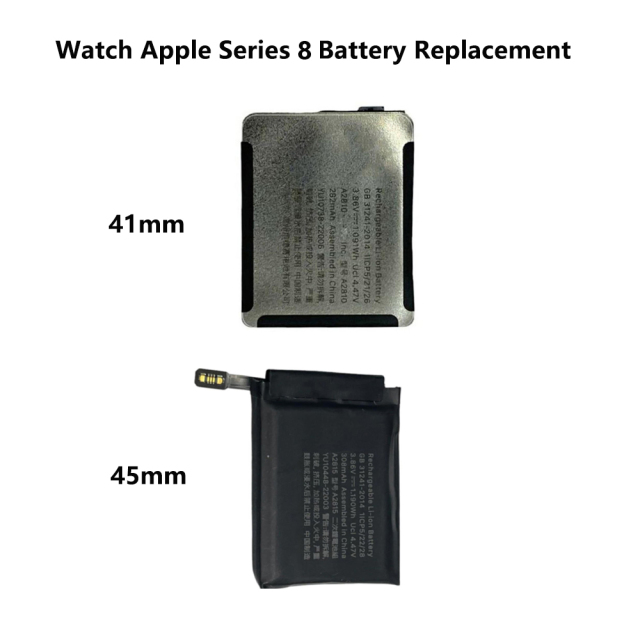 Apple Watch Series 8 (S8, Gen 8th) replacement battery, new lithium backup, best iPhone watch option