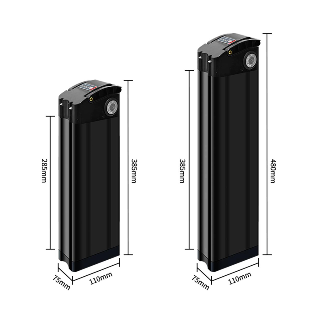 36V silver fish lithium ebike battery pack for electric bicycle