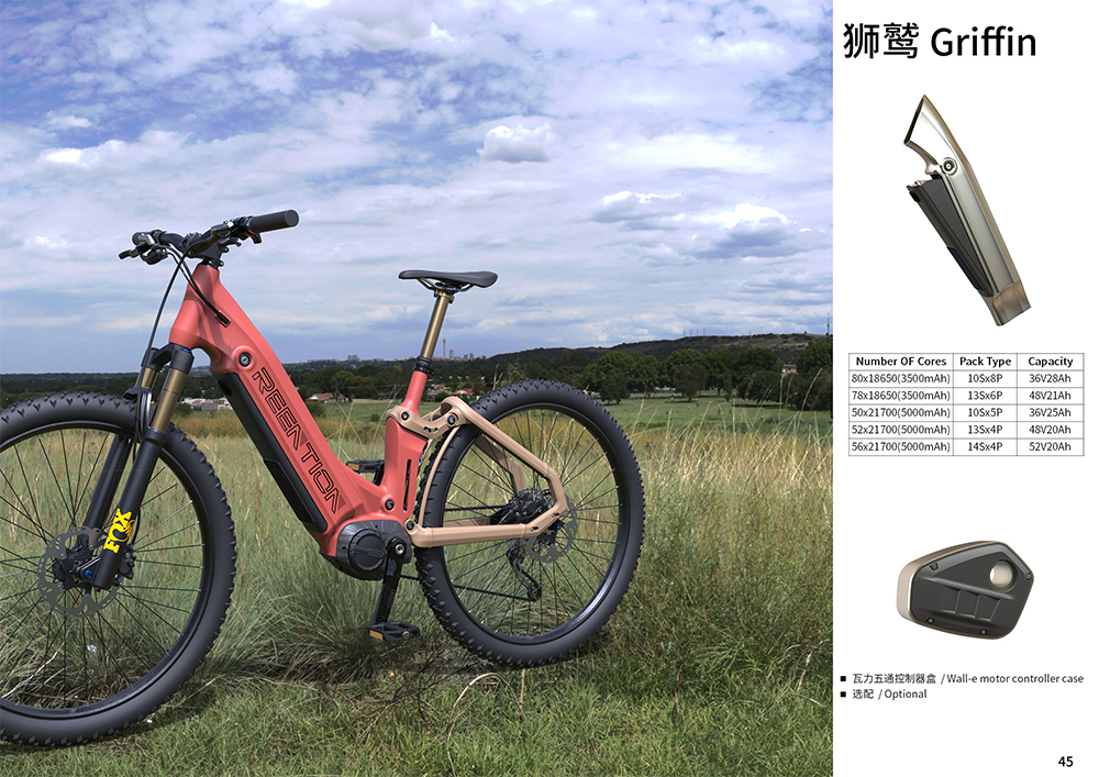 52V 15ah 16ah ebike battery pack lithium rechargeable for electric bicycle