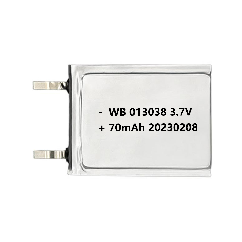 013038 Ultra Thin LiPo Battery 70mAh 3.7V Lithium Polymer