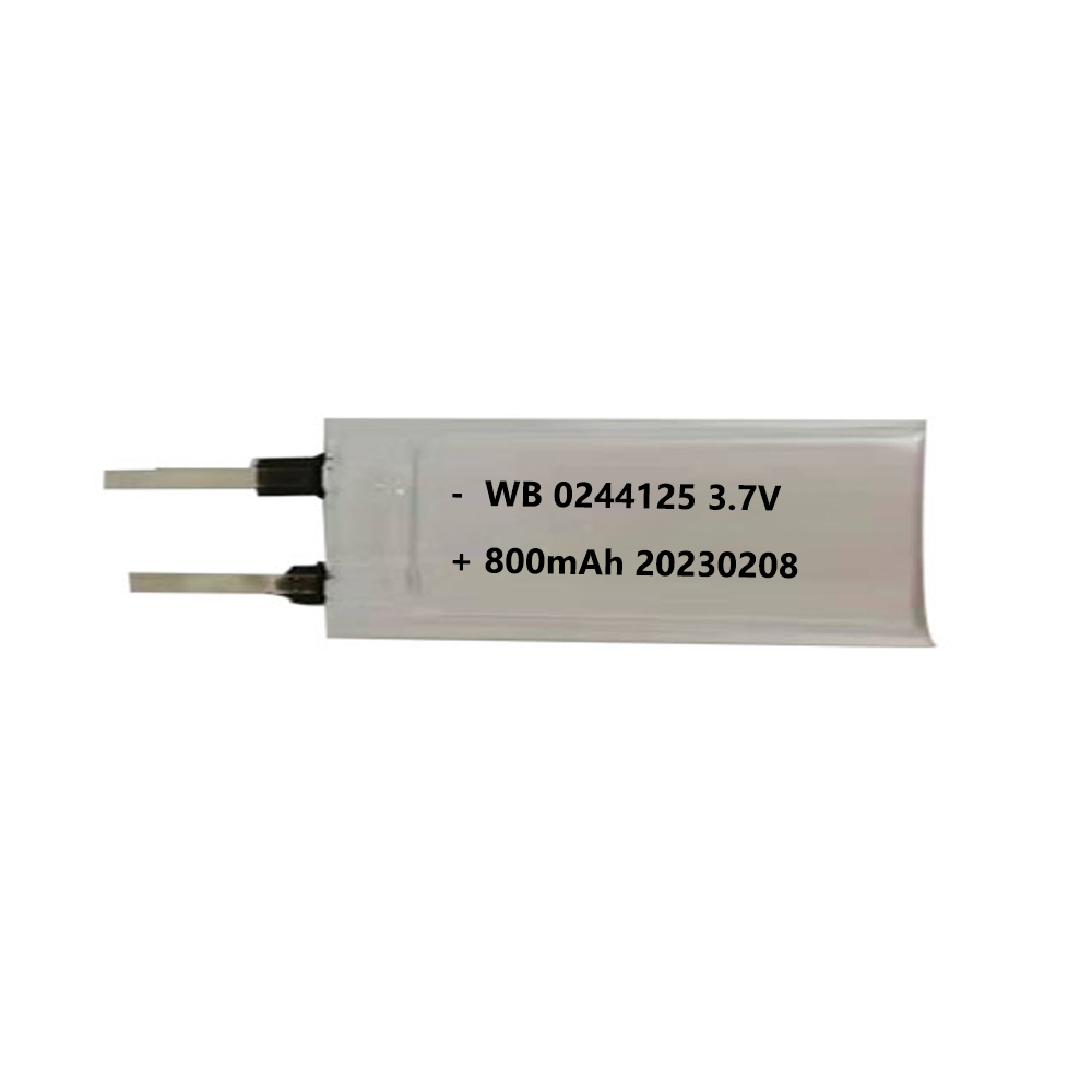 0244125 Ultra Thin LiPo Battery 800mAh 3.7V Lithium Polymer