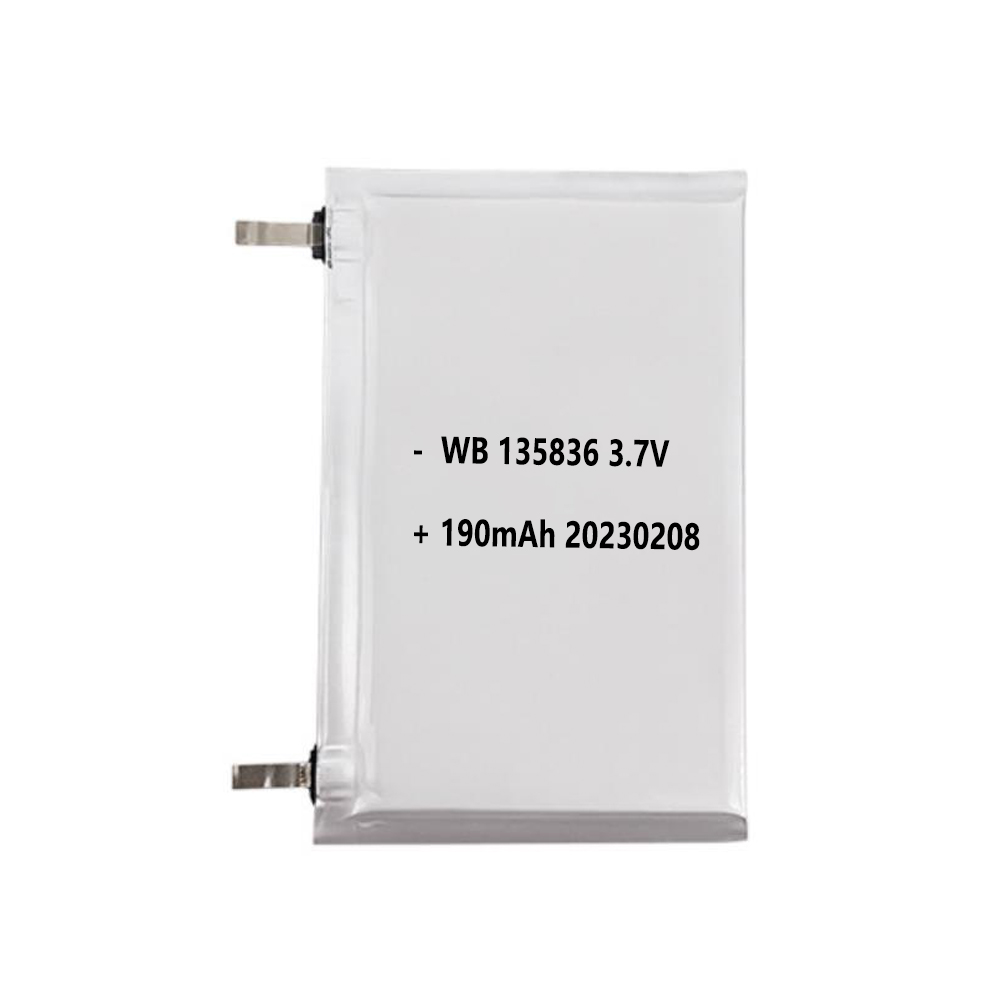 135836 Ultra Thin LiPo Battery 190mAh 3.7V Lithium Polymer