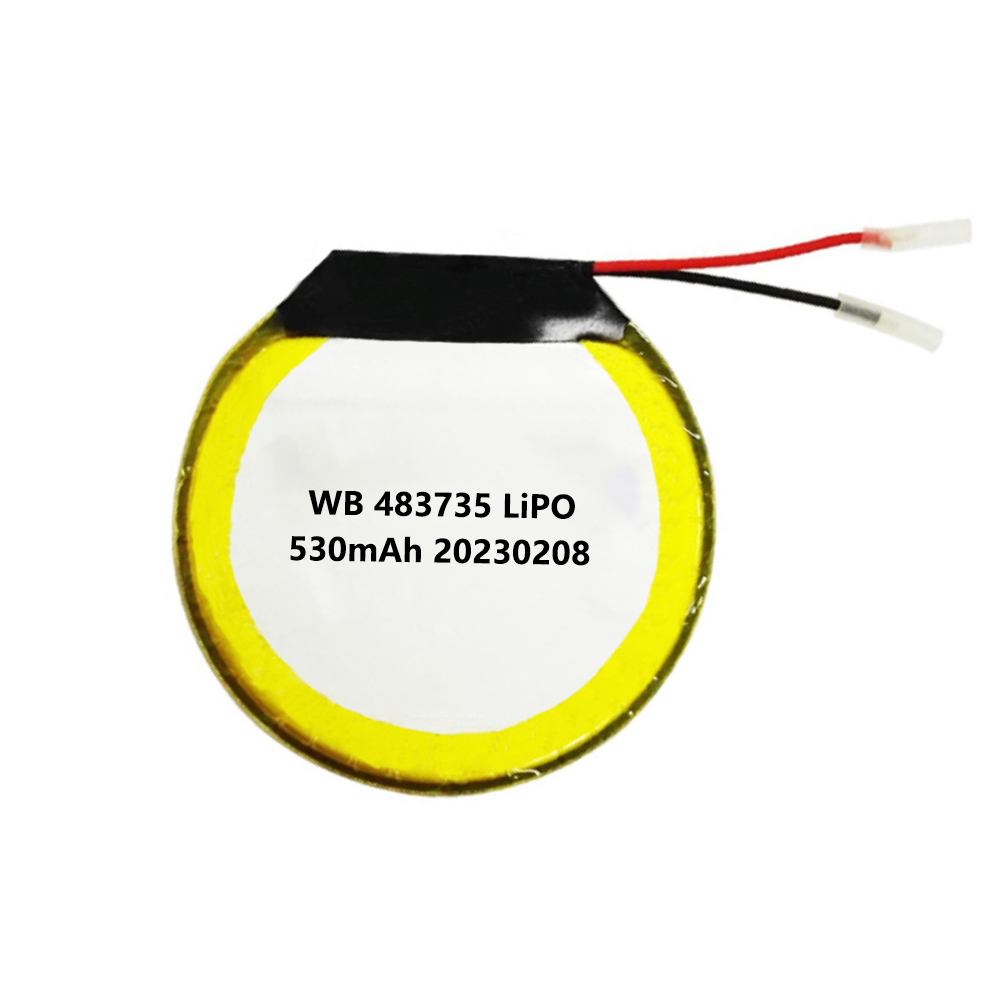 483735 530mAh Round LiPo Battery