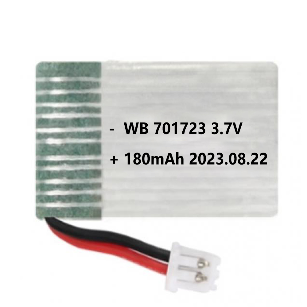 3.7V 1S 701723 180mAh RC Drone LiPo Battery 20C Compatible with E-flite Helicopter