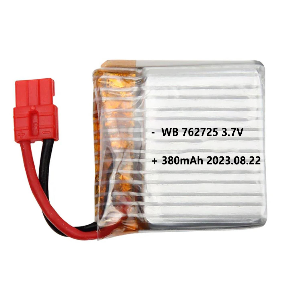 3.7V 1S 762725 380mAh RC Drone LiPo Battery With 25C Lithium Polymer Cell