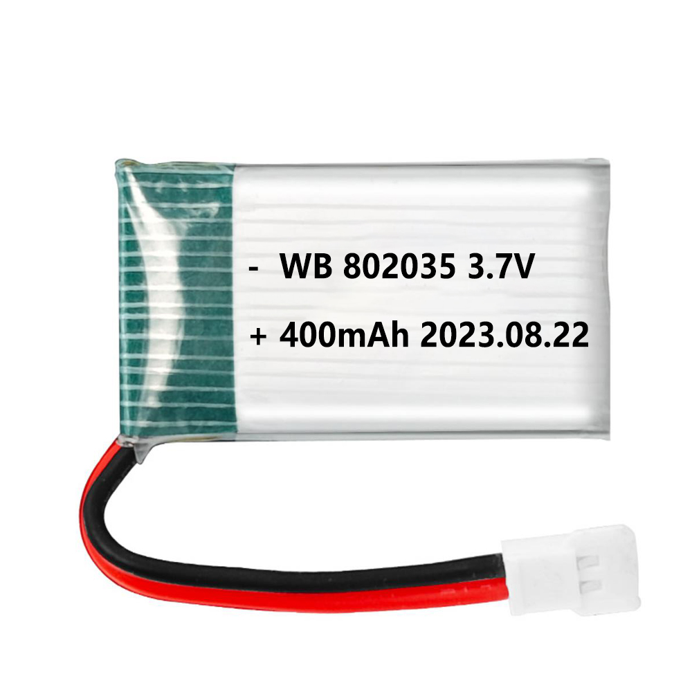 3.7V 1S 802035 400mAh RC Drone LiPo Battery With 25C Lithium Polymer Cell