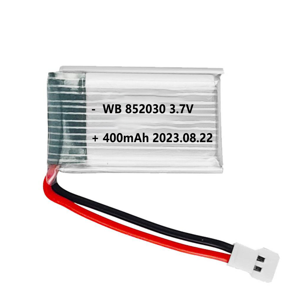 3.7V 1S 852030 400mAh RC Drone LiPo Battery With 25C Lithium Polymer Cell